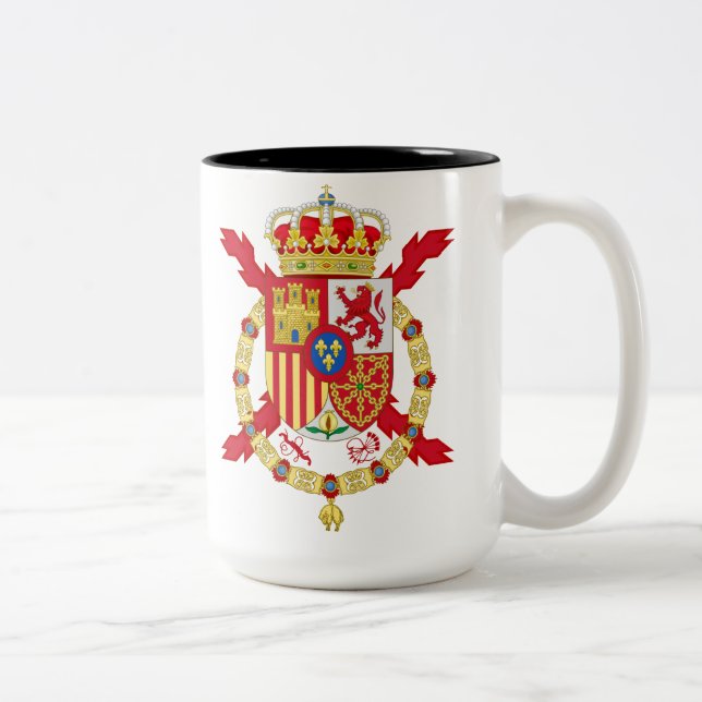 King Juan Carlos of Spain Two-Tone Coffee Mug (Right)
