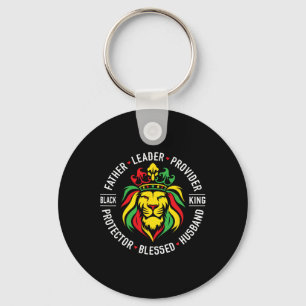 King Juneteenth Fathers Day Leader Provider Protec Keychain
