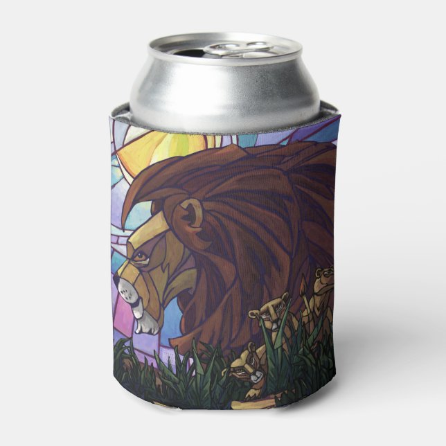 King Lion and Cubs Can Cooler (Can Front)