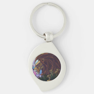 King Lion and Cubs Keychain