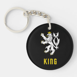 King Lion Crest Keychain