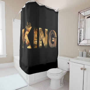 "KING Lion Lettering" Design on Black