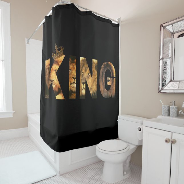 "KING Lion Lettering" Design on Black (In Situ)