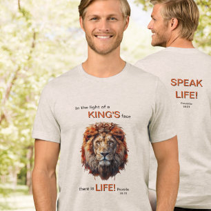King Lion Speak Life Faith Tri-Blend Shirt