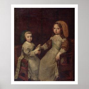 King Louis XIV (1638-1715) as a child with Philipp Poster