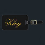King Luggage Tag w/ leather strap<br><div class="desc">King Luggage Tag w/ leather strap</div>