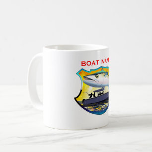 King Mackerel Fishing Center Console Boat Coffee Mug