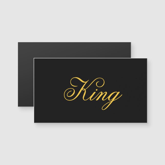 King Magnetic Business Cards (Front/Back)
