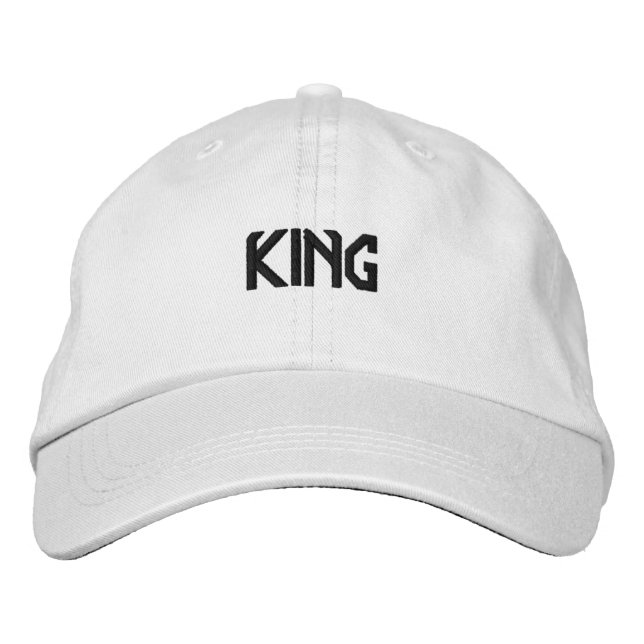 KING Magnifique Blancs Adorable Casquette (Devant)