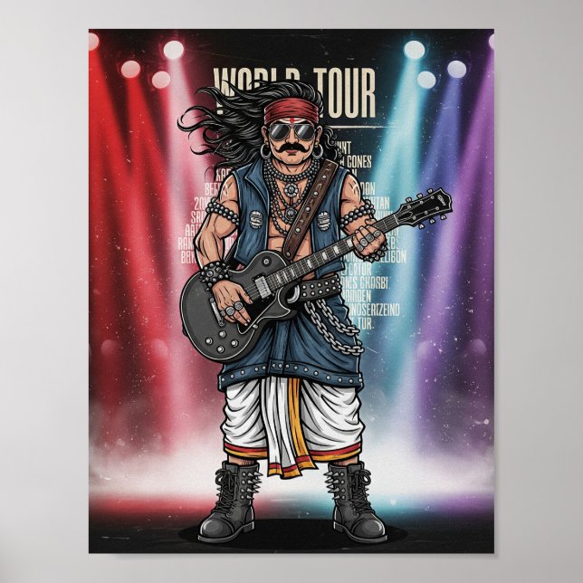 King Mahabali World Tour | Funny Onam Concert Poster (Front)