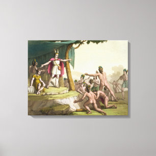 King Manco Capac and Queen Coya Mama receiving hom Canvas Print