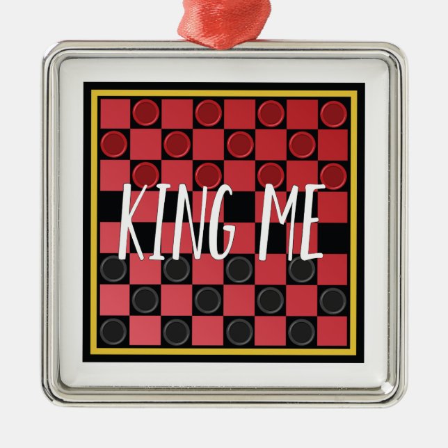 King Me Metal Ornament (Front)