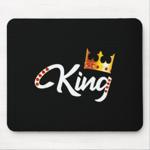 King Men Boys Him & Her Royal Matching Couple Mouse Pad