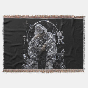 King Mentality Diamond Streetwear Aesthetic Throw Blanket
