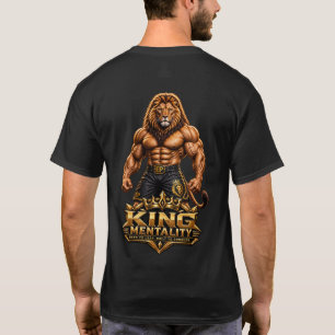KING MENTALITY – Muscular Lion Gym T-Shirt