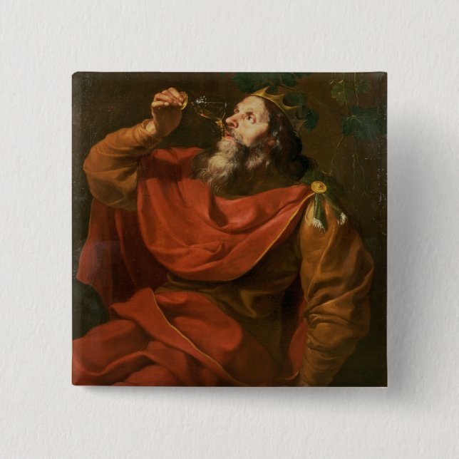 King Midas 2 Inch Square Button (Front)