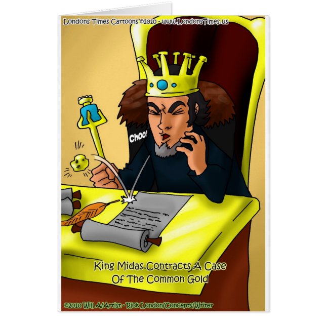 King Midas Catches Common Gold Funny Gifts Tees (Front)
