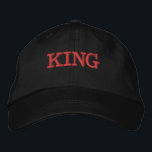 King Name Black Colour Custom Embroidered Hat<br><div class="desc">King Name Black Colour Embroidered Baseball Cap, Font Name is Century.
Style type is Alternative Apparel Basic Adjustable Cap, Colour type is Black.</div>