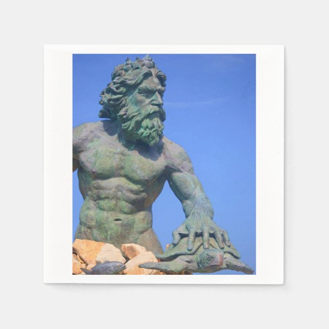 King Neptune by Shirley Taylor Napkin (Front)