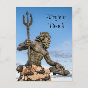 King Neptune Statue Postcard