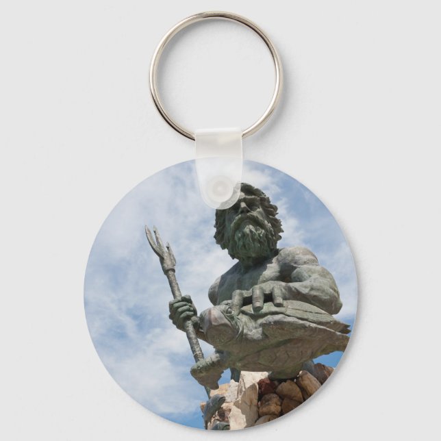King Neptune Virginia Beach Statue Keychain (Front)
