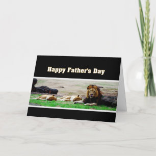 King of Beasts Happy Father's Day Card
