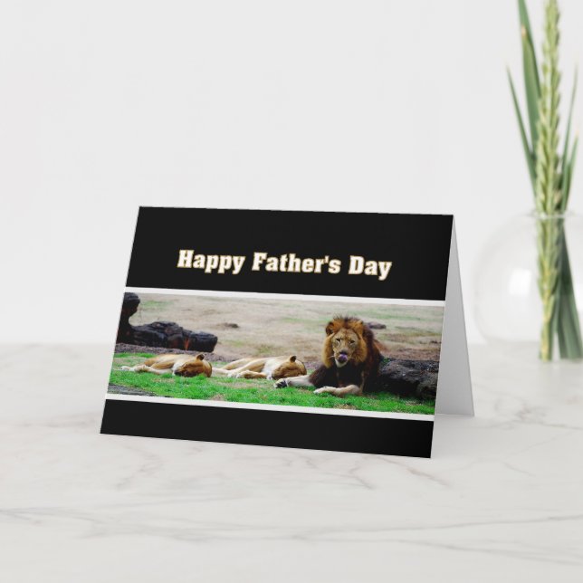 King of Beasts Happy Father's Day Card (Front)