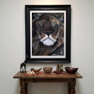 King of Beasts Painting by Alfred Fox Canvas Print