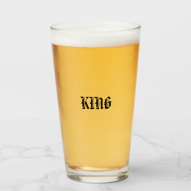 KING OF BEER GLASS (Front Filled)