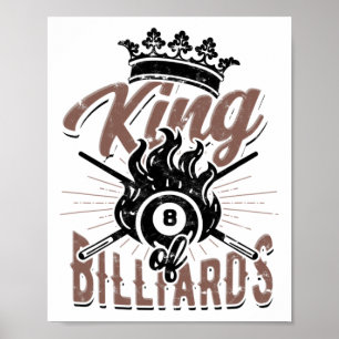 King Of Billiards – 8-ll Pool And Chalk Poster