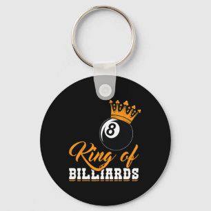 King Of Billiards Eight Ll Crown Keychain