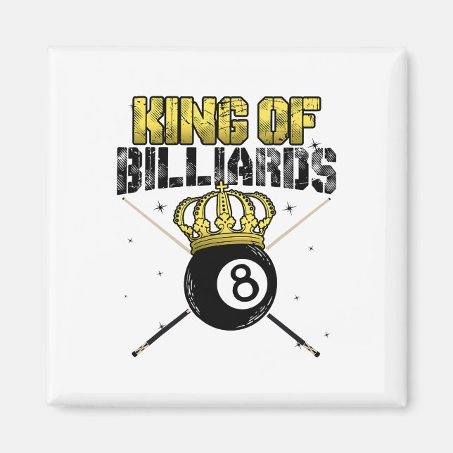 King Of Billiards Pool Queue Snooker Billiard Play Magnet (Front)