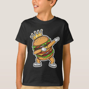 King Of Burger Dab Dancing Funny Hamburger T-Shirt