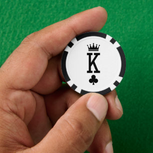 King of cards poker chips