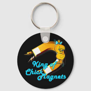 King of Chick Magnets Keychain