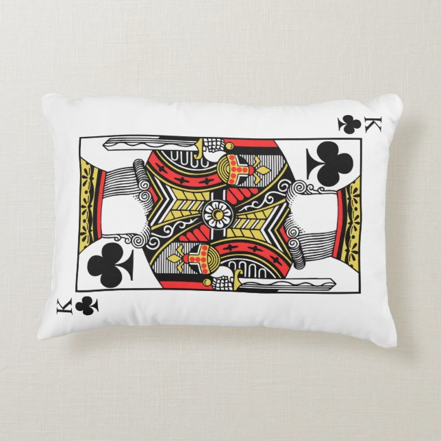 King of Clubs - Add Your Image Accent Pillow (Back)
