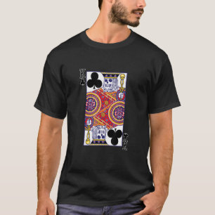 King Of Clubs Playing Card Skeleton Halloween Cost T-Shirt