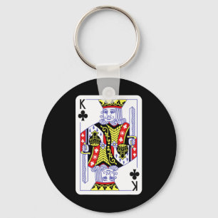 King Of Clubs Playing Cards Halloween Costume Deck Keychain