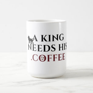 King of Coffee Lion Coffee Lover Morning Caffeine Mug