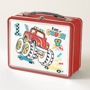 King of Crush Monster Truck Metal Lunch Box