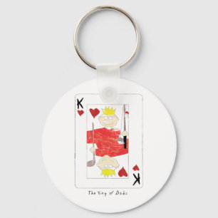 king of dads card keychain