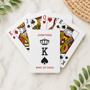 King of Dads Crown Ace Personalized Father's Day  Playing Cards
