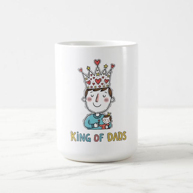 King of Dads Father's Day Coffee Mug (Center)
