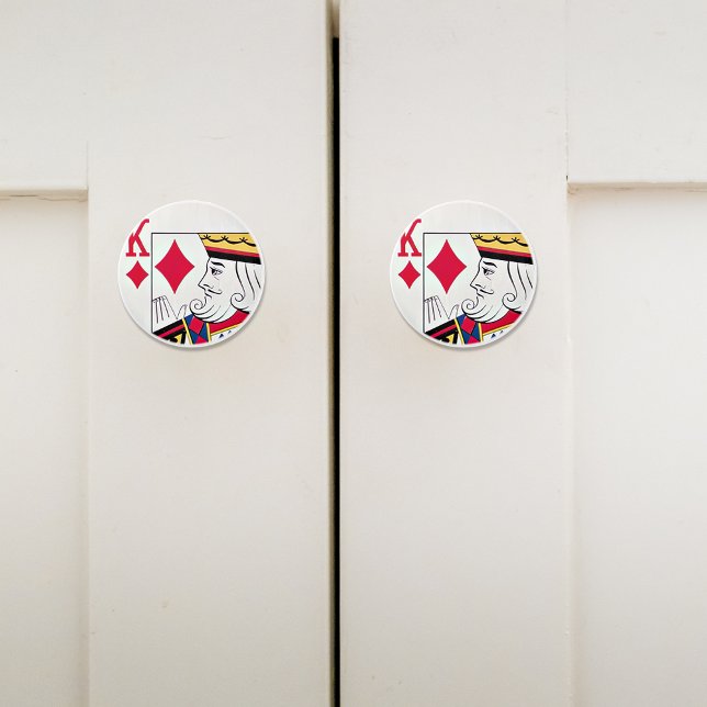 King of Diamonds Card Face Ceramic Pull (Creator Uploaded)