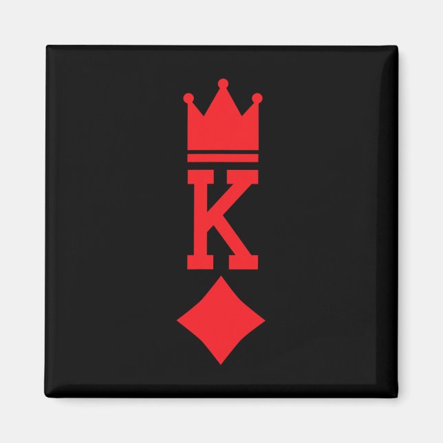King of Diamonds Playing Card Halloween Costume  Magnet (Front)