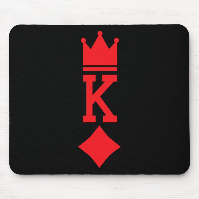 King of Diamonds Playing Card Halloween Costume  Mouse Pad (Front)