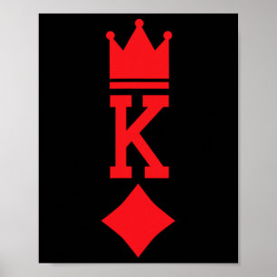King of Diamonds Playing Card Halloween Costume  Poster
