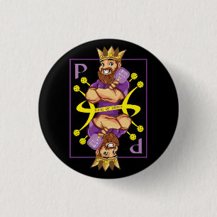 👑King of dinks - pickleball  1 Inch Round Button