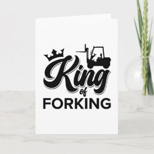 King Of Forking Forklift Operator Driver Worker Card