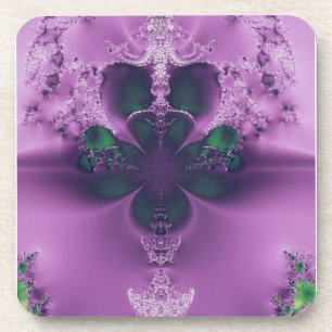 King of Four Leaf Clovers Abstract Coaster